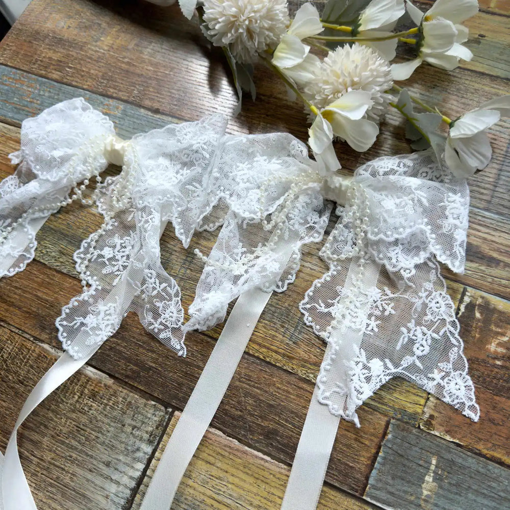 Vorhanghalter – Pastoral Spitze Perlen – 2 Stück