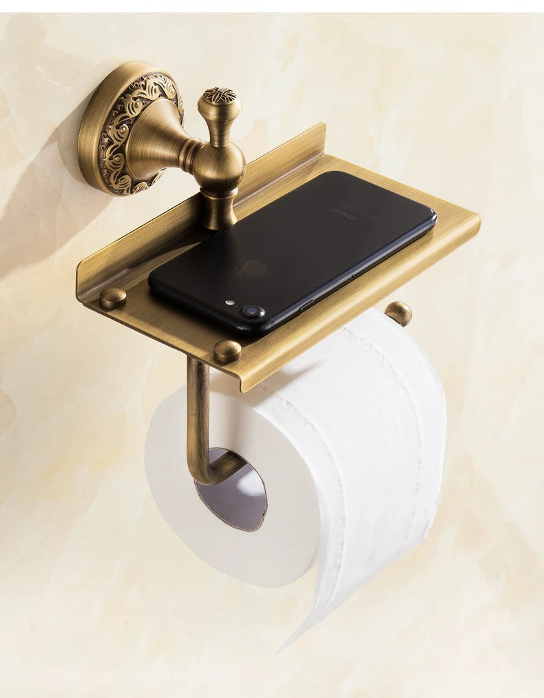 WC-Rollenhalter – Antik Messing Gebürstet