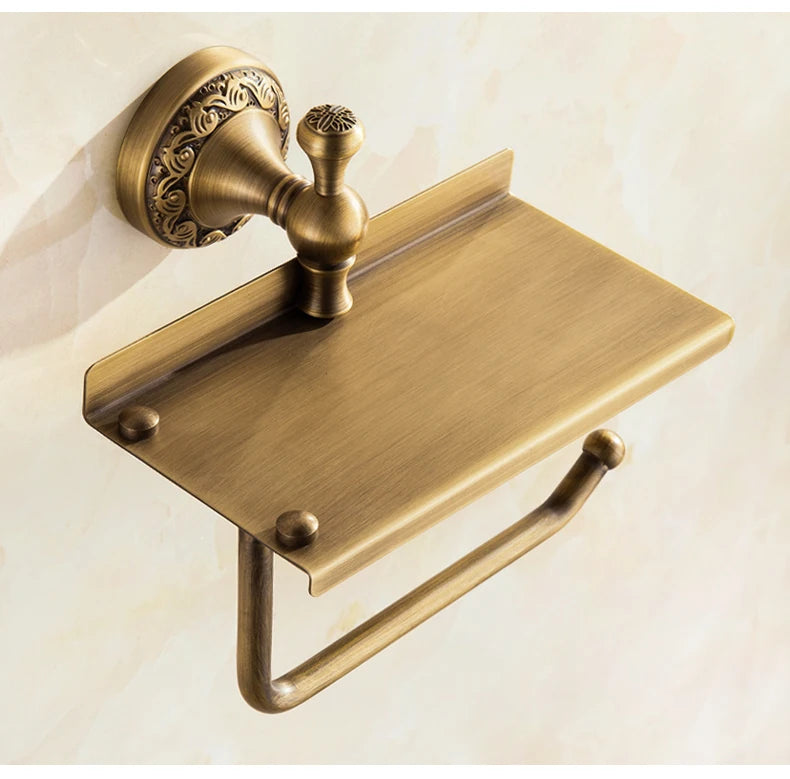 WC-Rollenhalter – Antik Messing Gebürstet