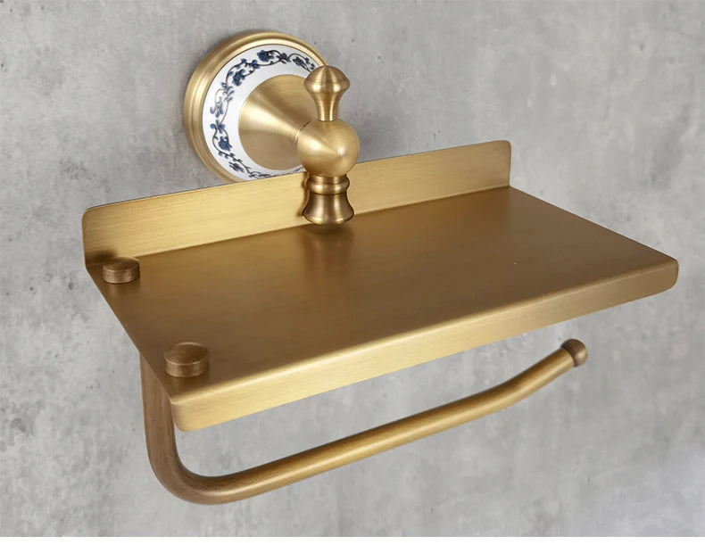 WC-Rollenhalter – Antik Messing Gebürstet