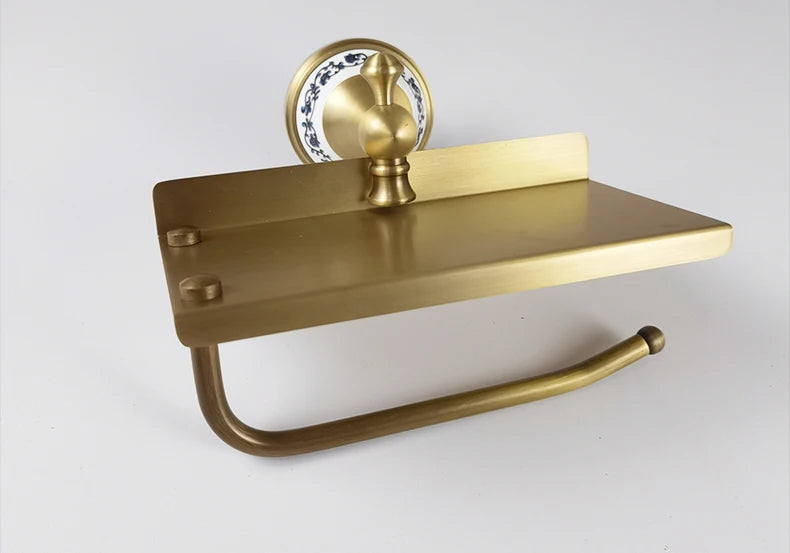 WC-Rollenhalter – Antik Messing Gebürstet