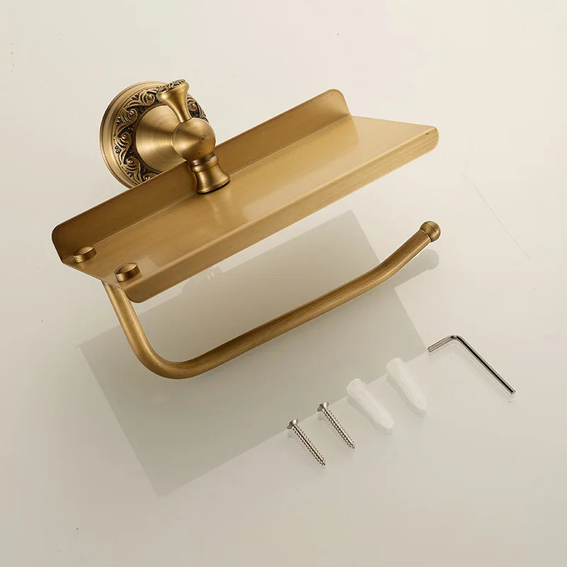 WC-Rollenhalter – Antik Messing Gebürstet