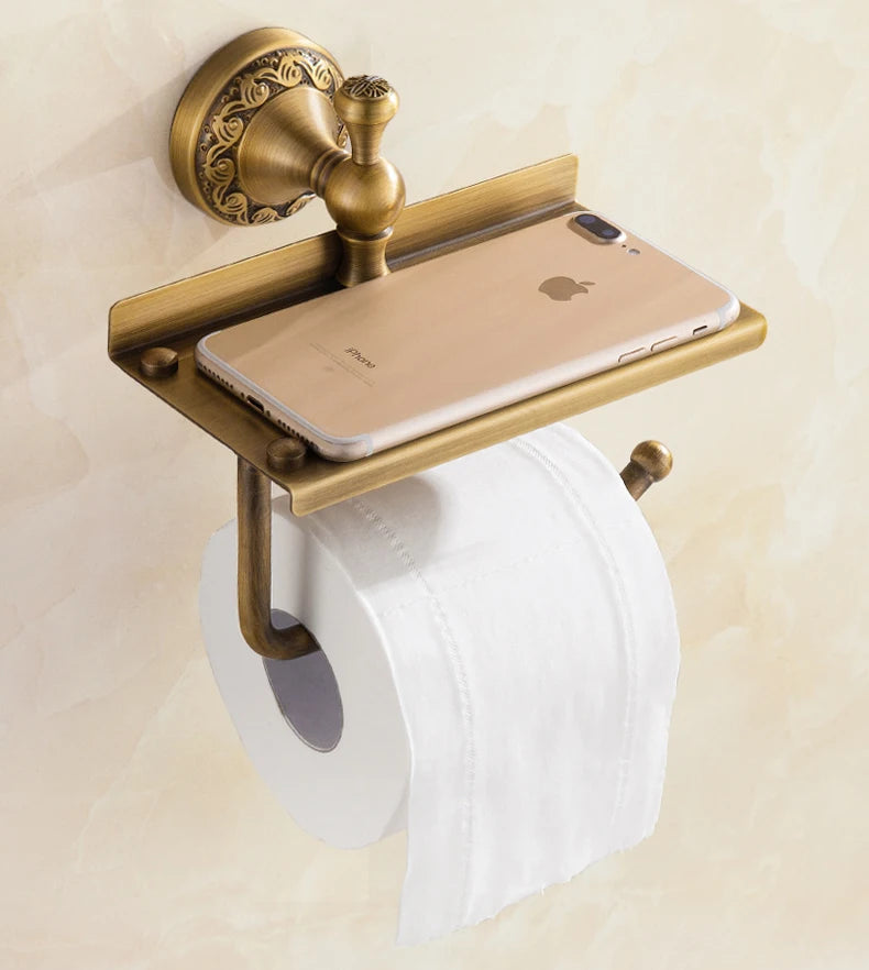 WC-Rollenhalter – Antik Messing Gebürstet