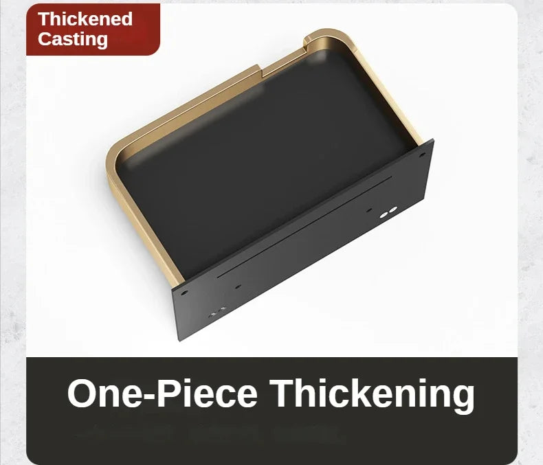 WC-Rollenhalter – Schwarz Gold – Wandmontage