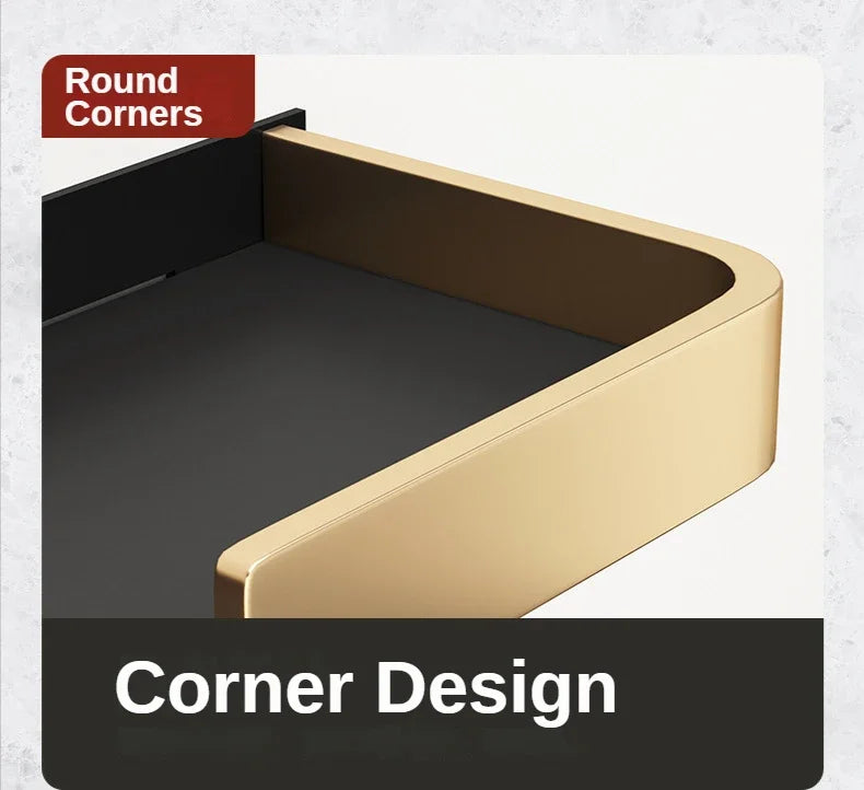 WC-Rollenhalter – Schwarz Gold – Wandmontage