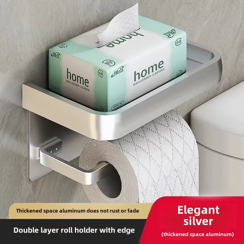 WC-Rollenhalter – Schwarz Gold – Wandmontage