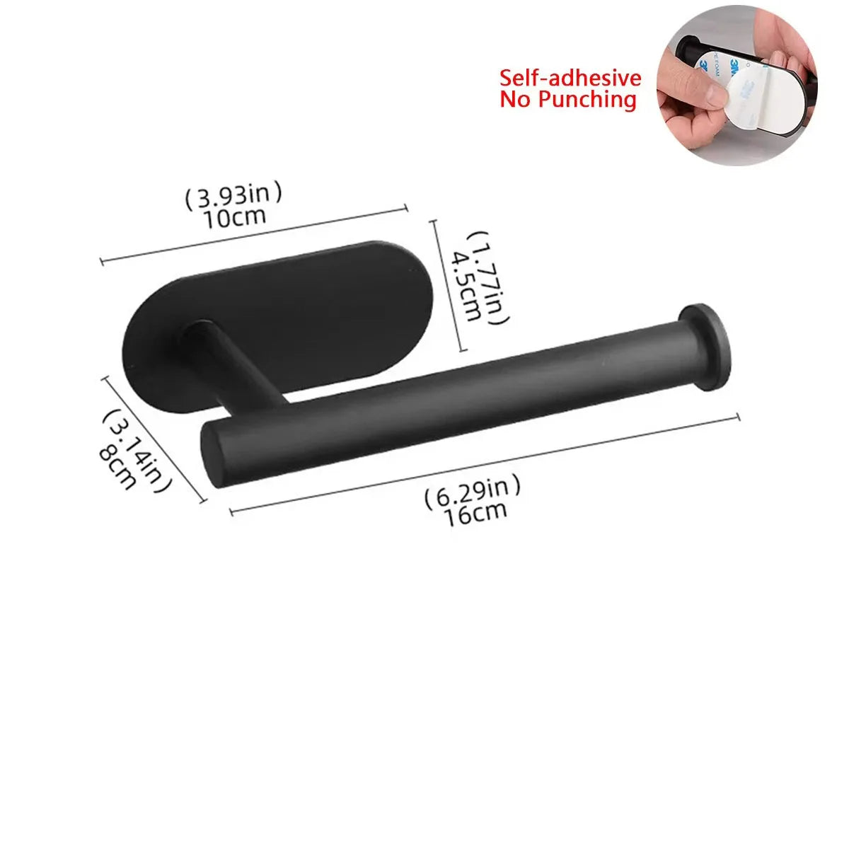 WC-Rollenhalter – Schwarz Gold – Wandmontage