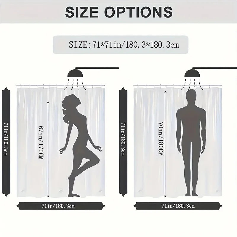 wasserabweisender Wald-Duschvorhang aus Polyester mit grafischem Muster in verschiedenen Grössen für das Badezimmer