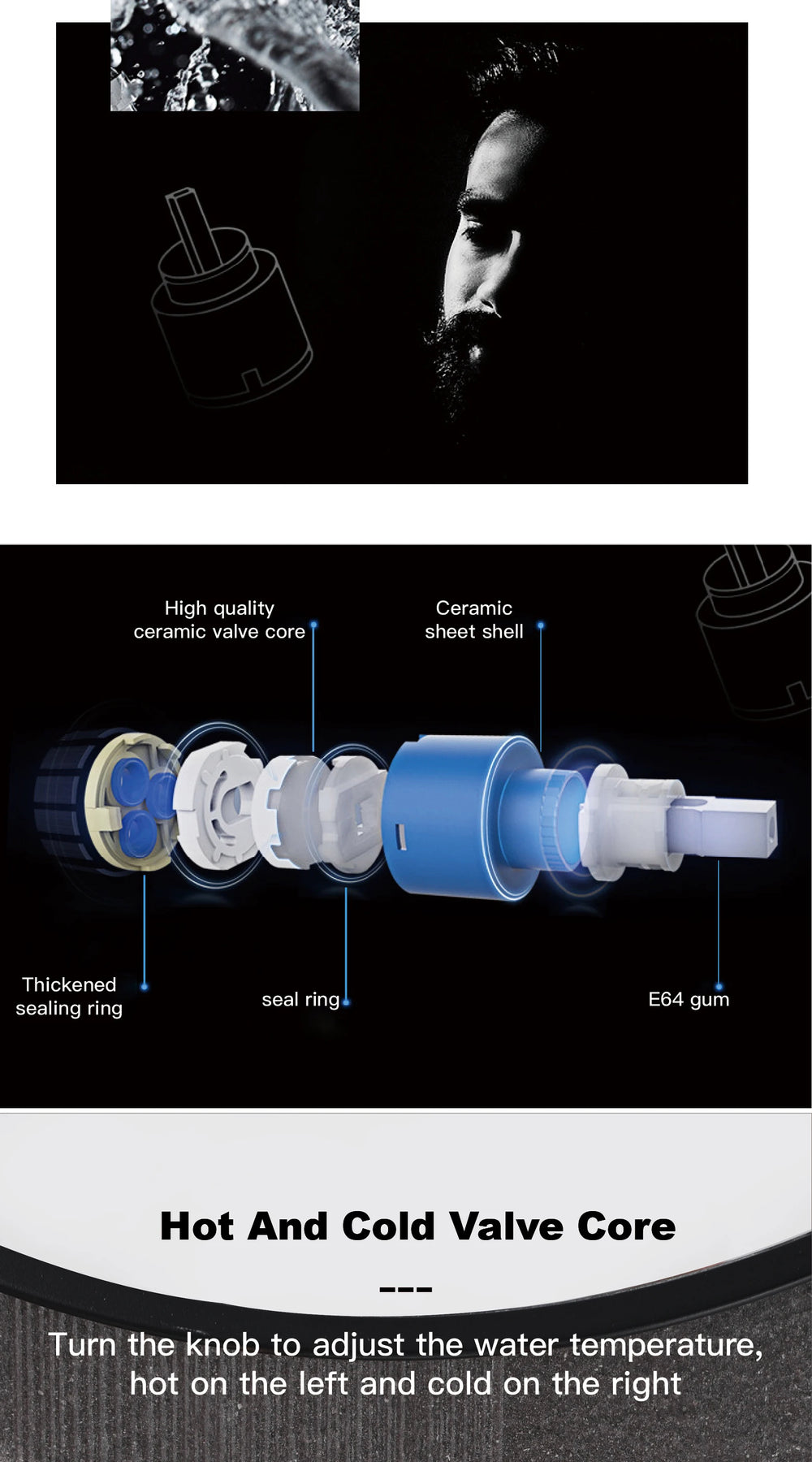 Wandarmatur – Messing Schwarz – Zeitgenössisch