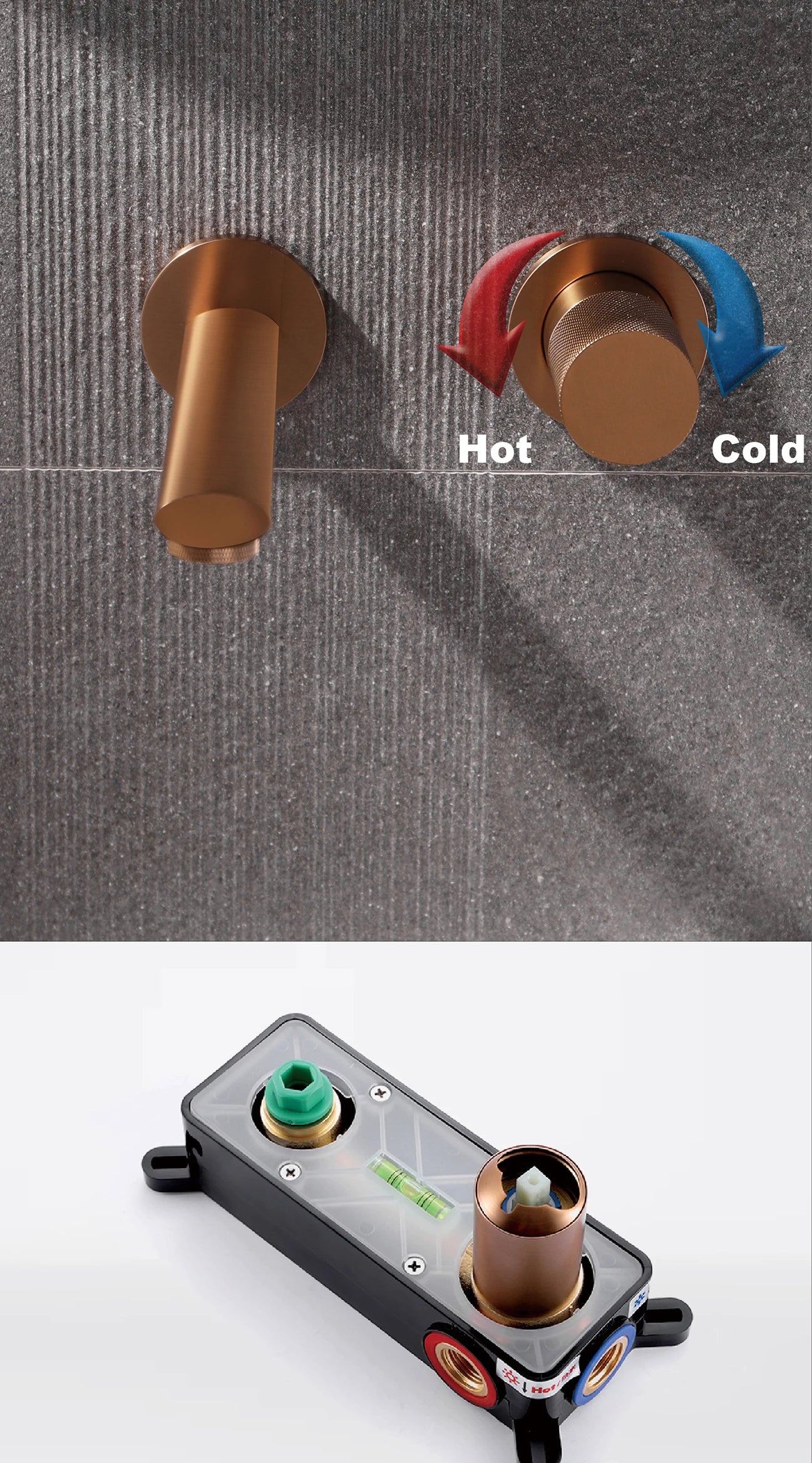 Wandarmatur – Messing Schwarz – Zeitgenössisch