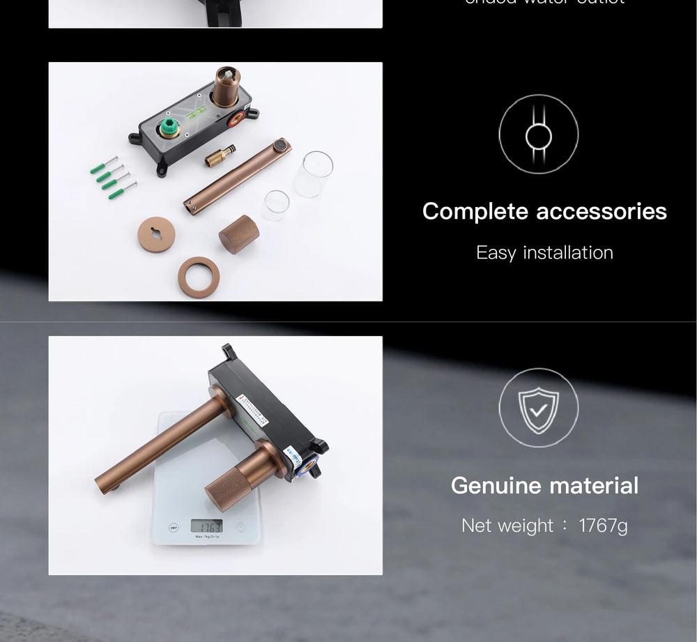 Wandarmatur – Messing Schwarz – Zeitgenössisch