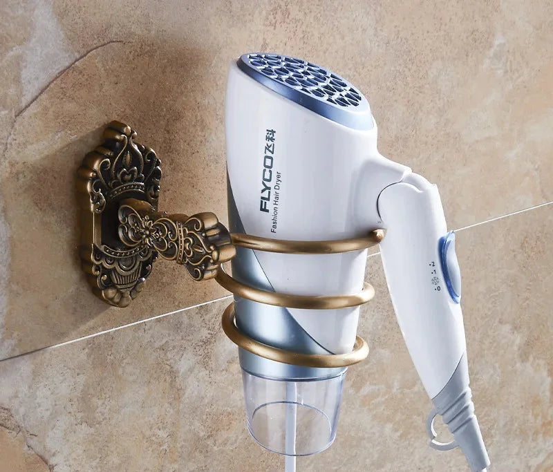 Wandhalterung Föhn – Vintage Aluminium Design