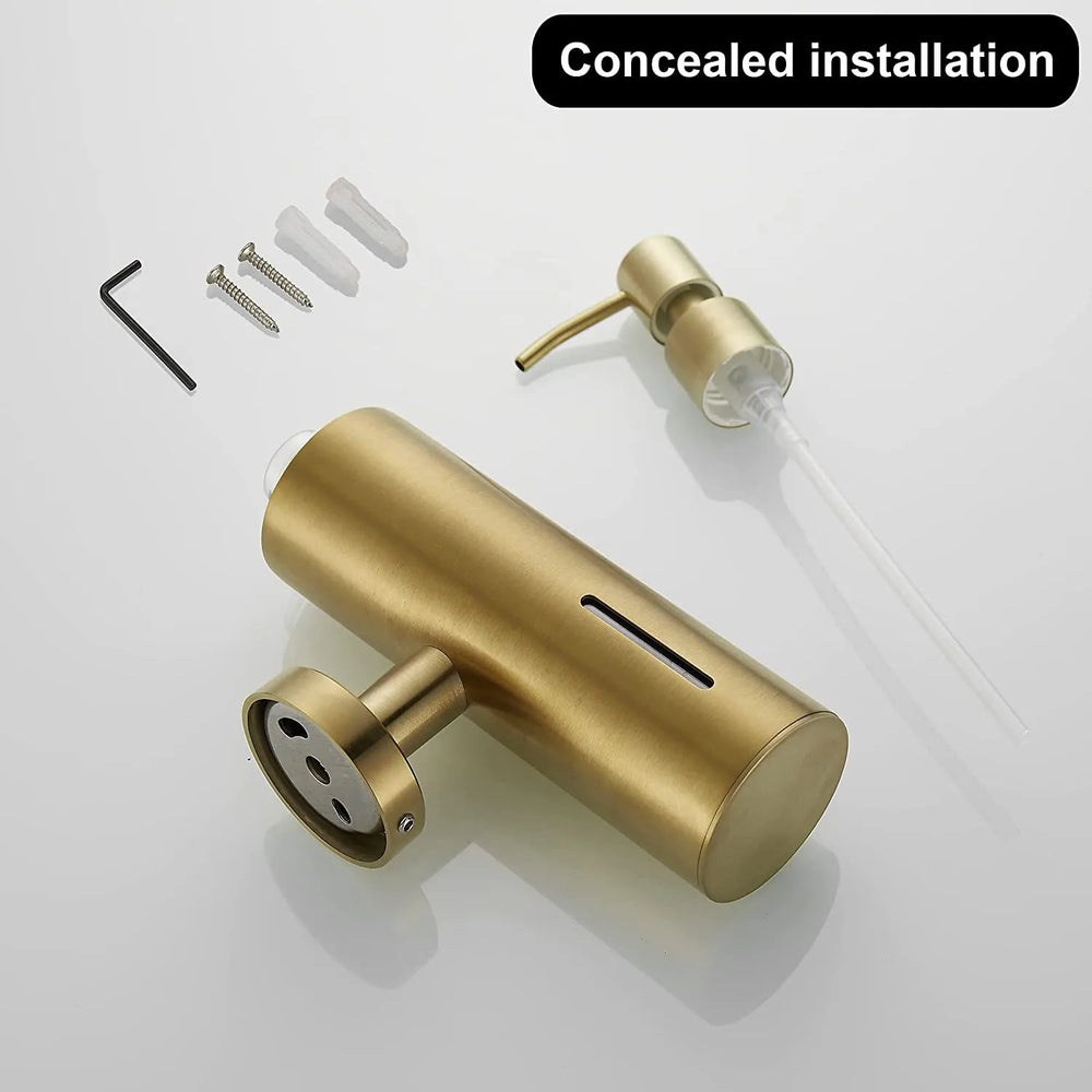 Wandseifenspender – Gebürstetes Gold Edelstahl – Badezimmer