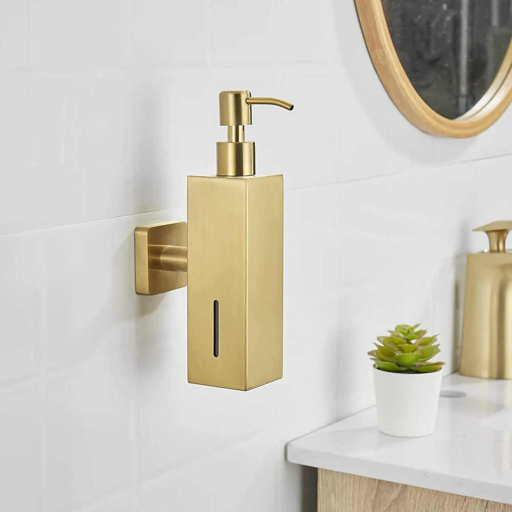 Wandseifenspender – Gebürstetes Gold Edelstahl – Badezimmer