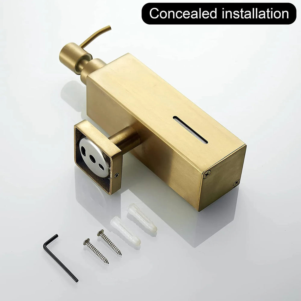 Wandseifenspender – Gebürstetes Gold Edelstahl – Badezimmer