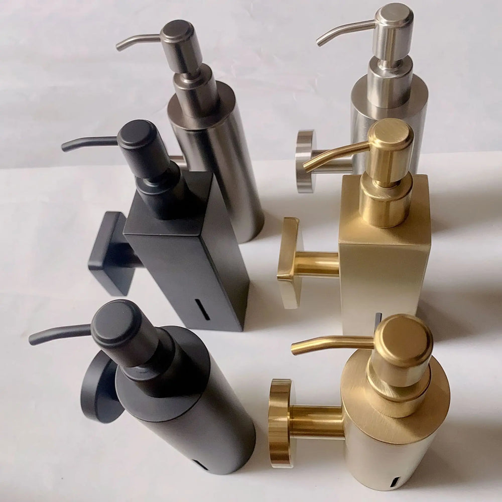 Wandseifenspender – Gebürstetes Gold Edelstahl – Badezimmer