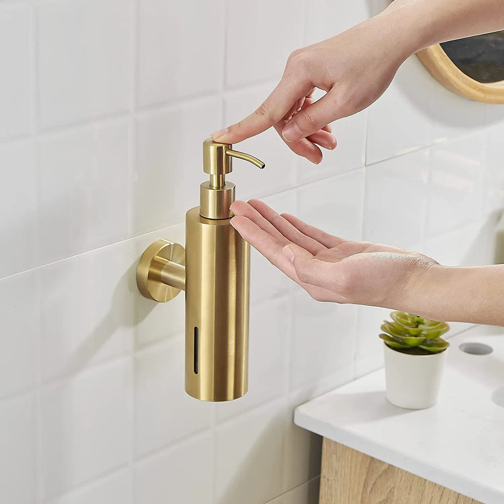 Wandseifenspender – Gebürstetes Gold Edelstahl – Badezimmer