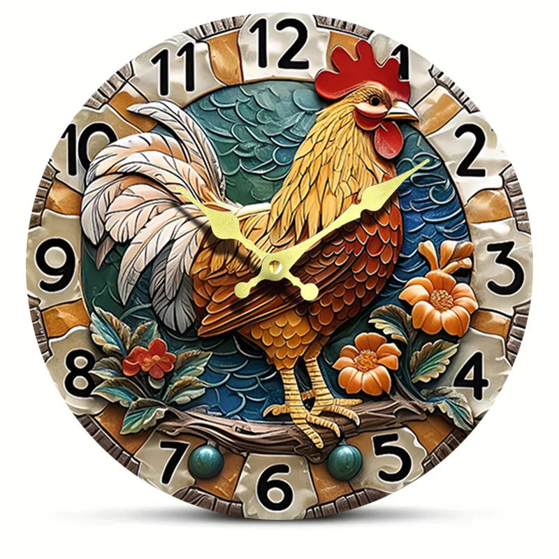 Wanduhr – Antikes Holz Design – 25CM Leise