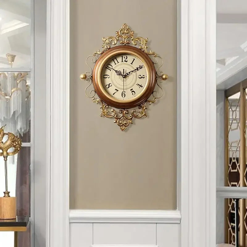 Wanduhr – Retro Metall Rund – Wohnzimmer Dekor