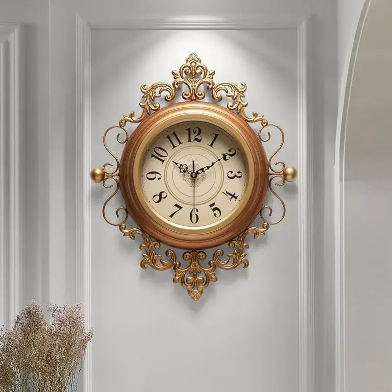 Wanduhr – Retro Metall Rund – Wohnzimmer Dekor