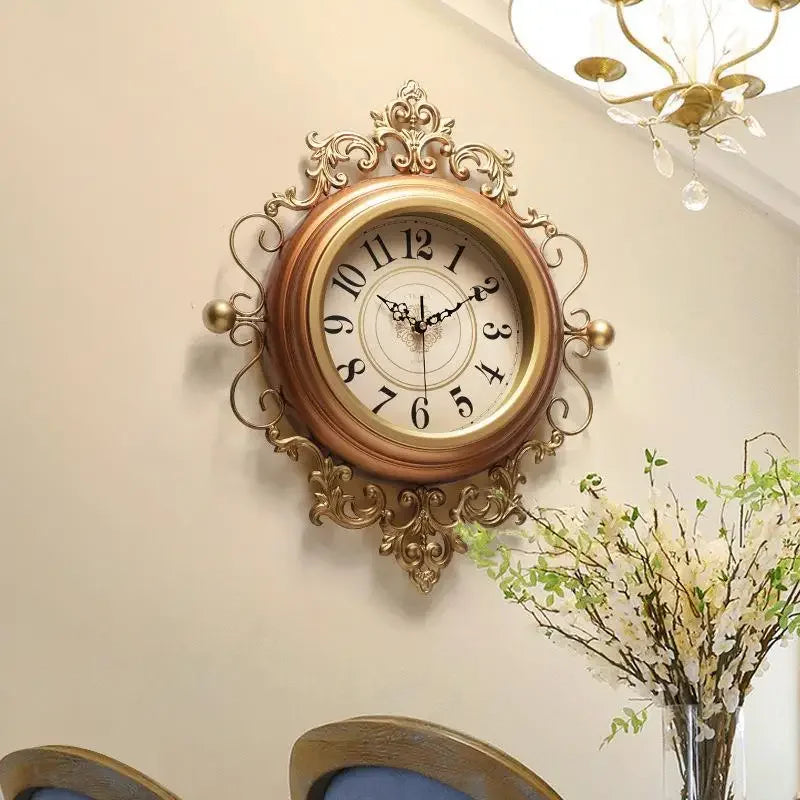 Wanduhr – Retro Metall Rund – Wohnzimmer Dekor