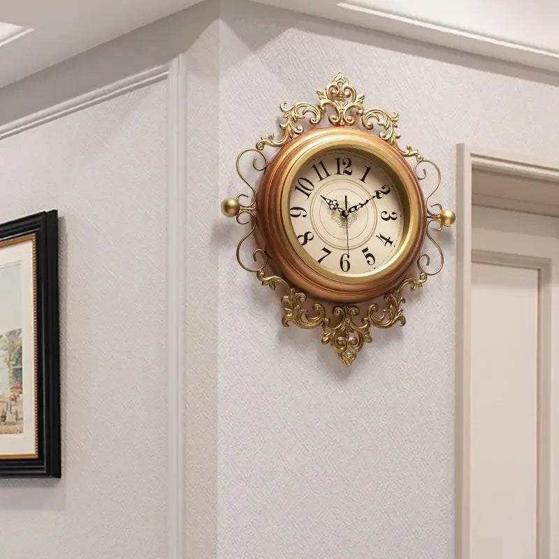 Wanduhr – Retro Metall Rund – Wohnzimmer Dekor