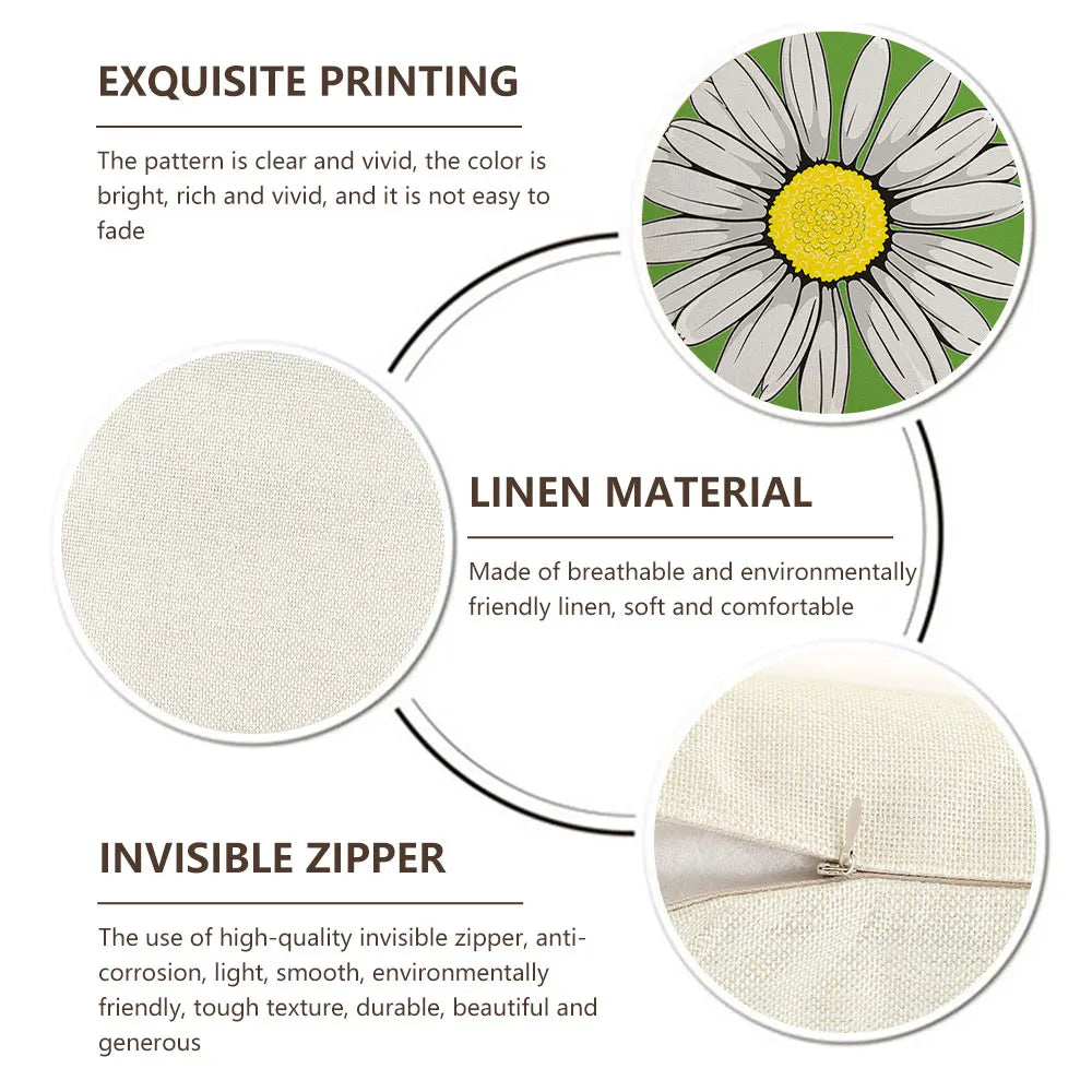 Wasserdichte Kissenbezüge – Jacquard-Leinen – 45x45cm