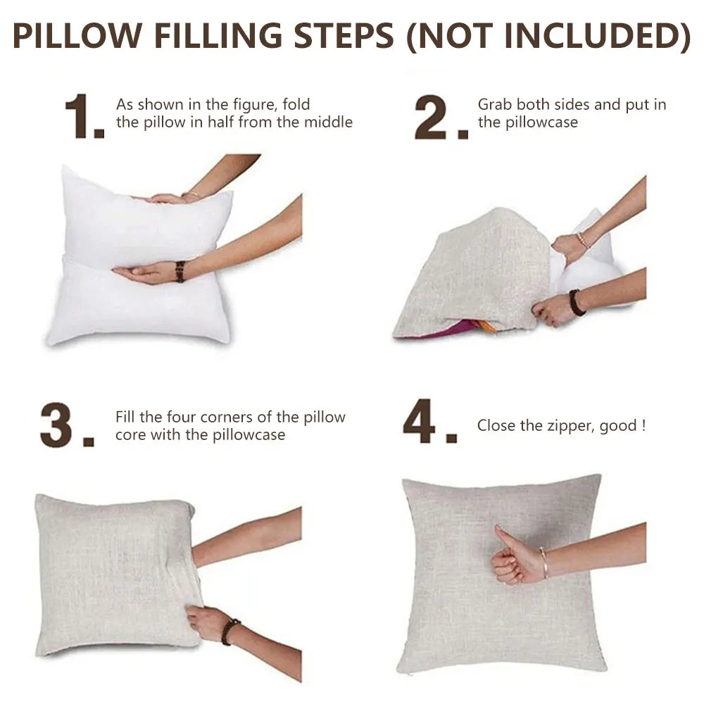 Wasserdichte Kissenbezüge – Jacquard-Leinen – 45x45cm