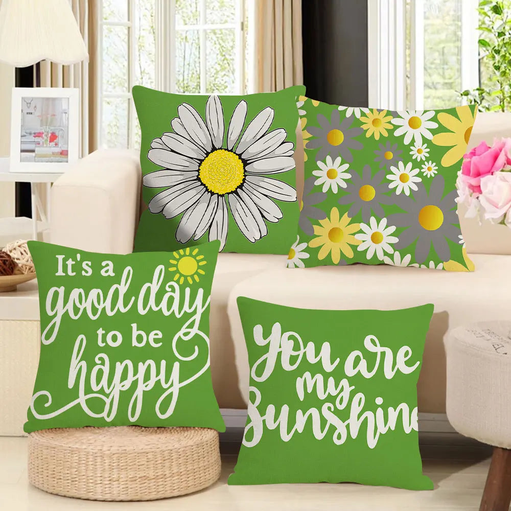 Wasserdichte Kissenbezüge – Jacquard-Leinen – 45x45cm