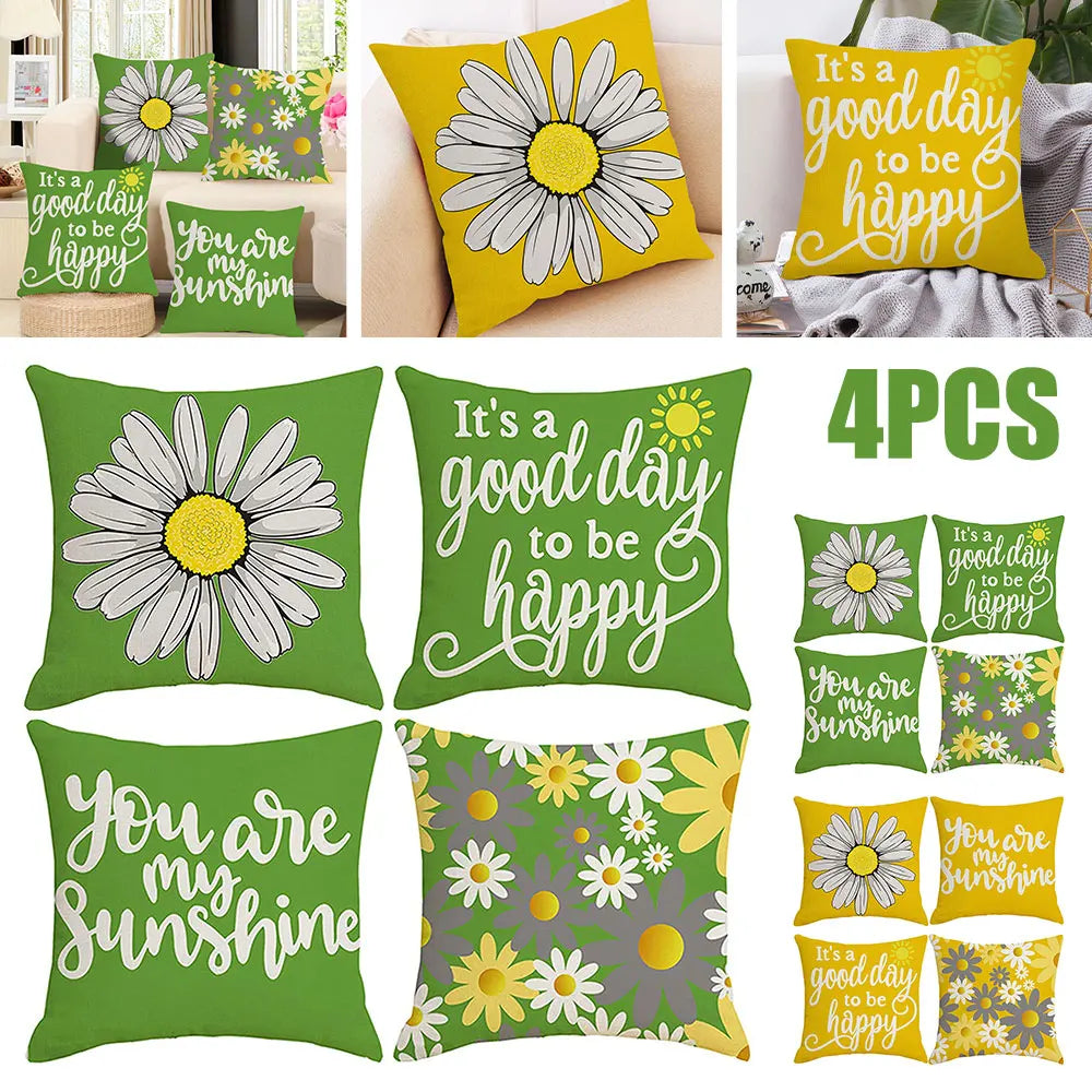 Wasserdichte Kissenbezüge – Jacquard-Leinen – 45x45cm