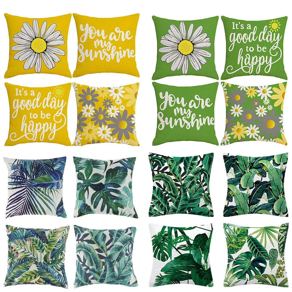 Wasserdichte Kissenbezüge – Jacquard-Leinen – 45x45cm