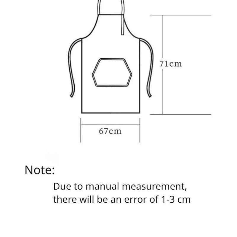 Wasserdichte Schürze – Verstellbares grünes Design – 71x67 cm