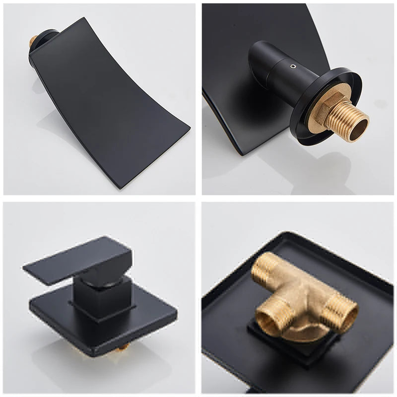 Wasserfallarmatur – Messing Wandmontage – Zeitgenössisch