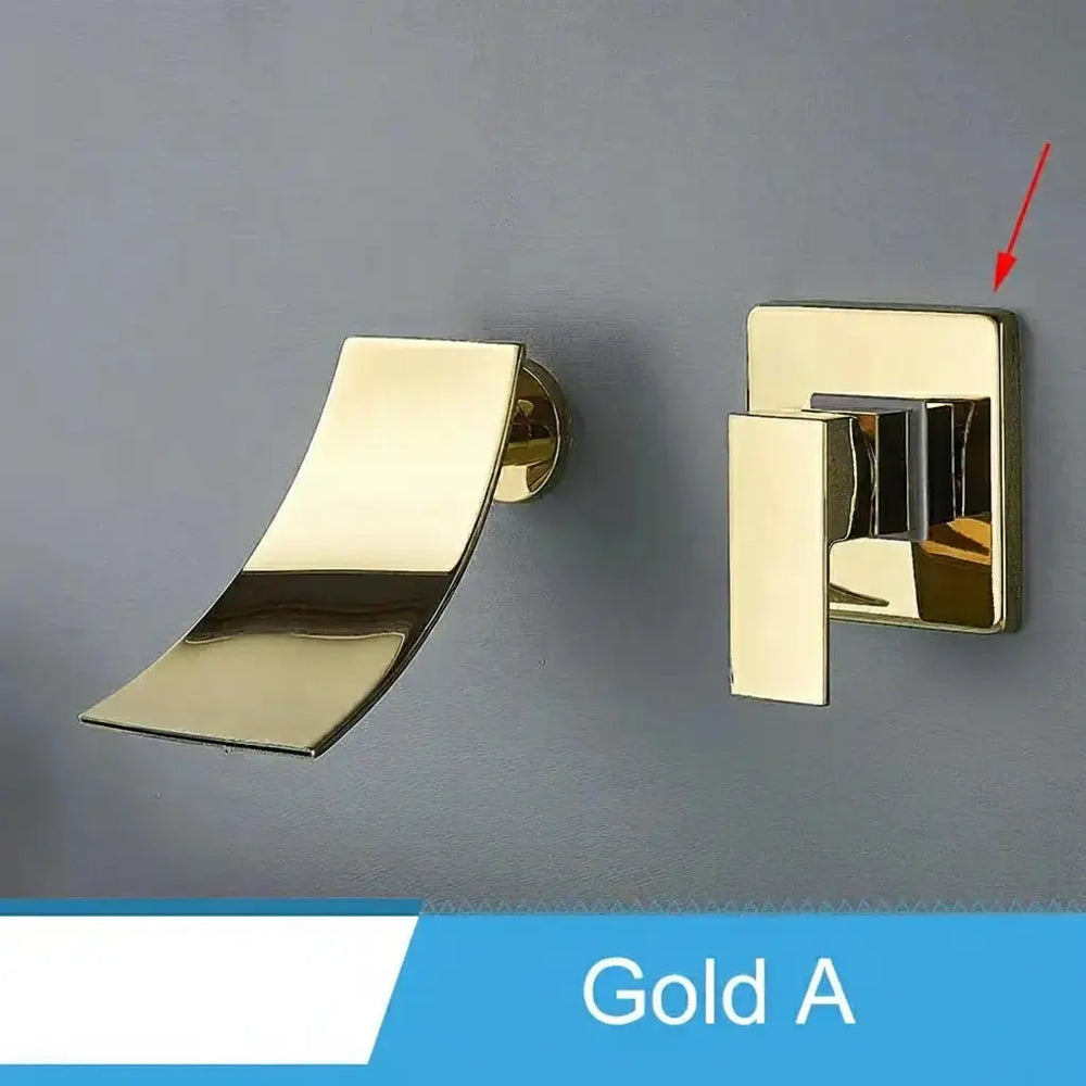 Wasserfallarmatur – Messing Wandmontage – Zeitgenössisch