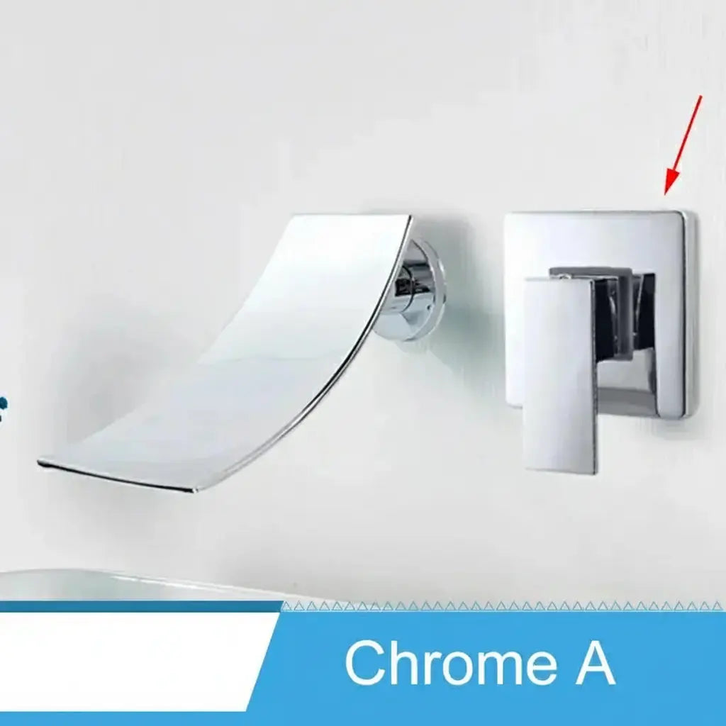 Wasserfallarmatur – Messing Wandmontage – Zeitgenössisch