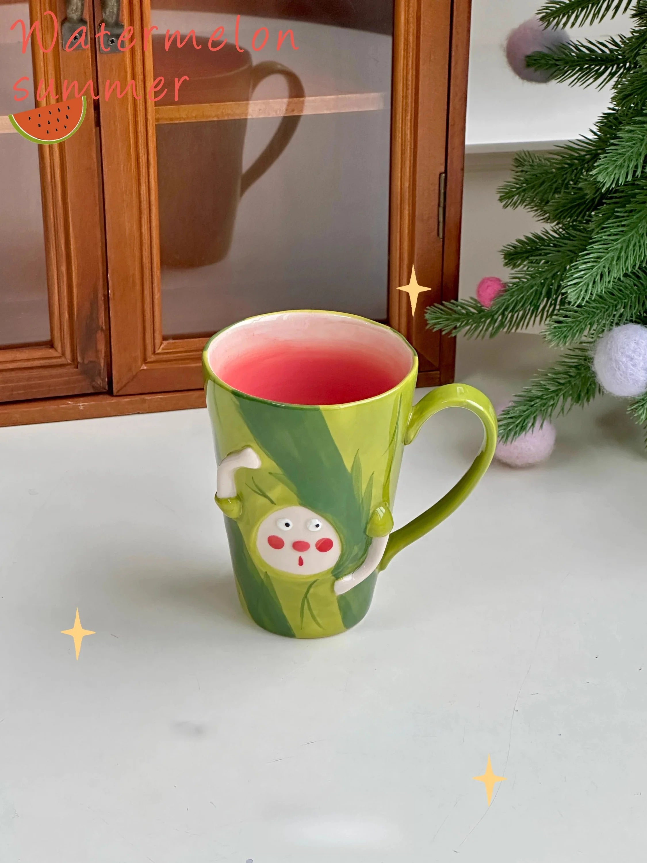 Wassermelonen-Geschirr – Keramikunterglasur-Set