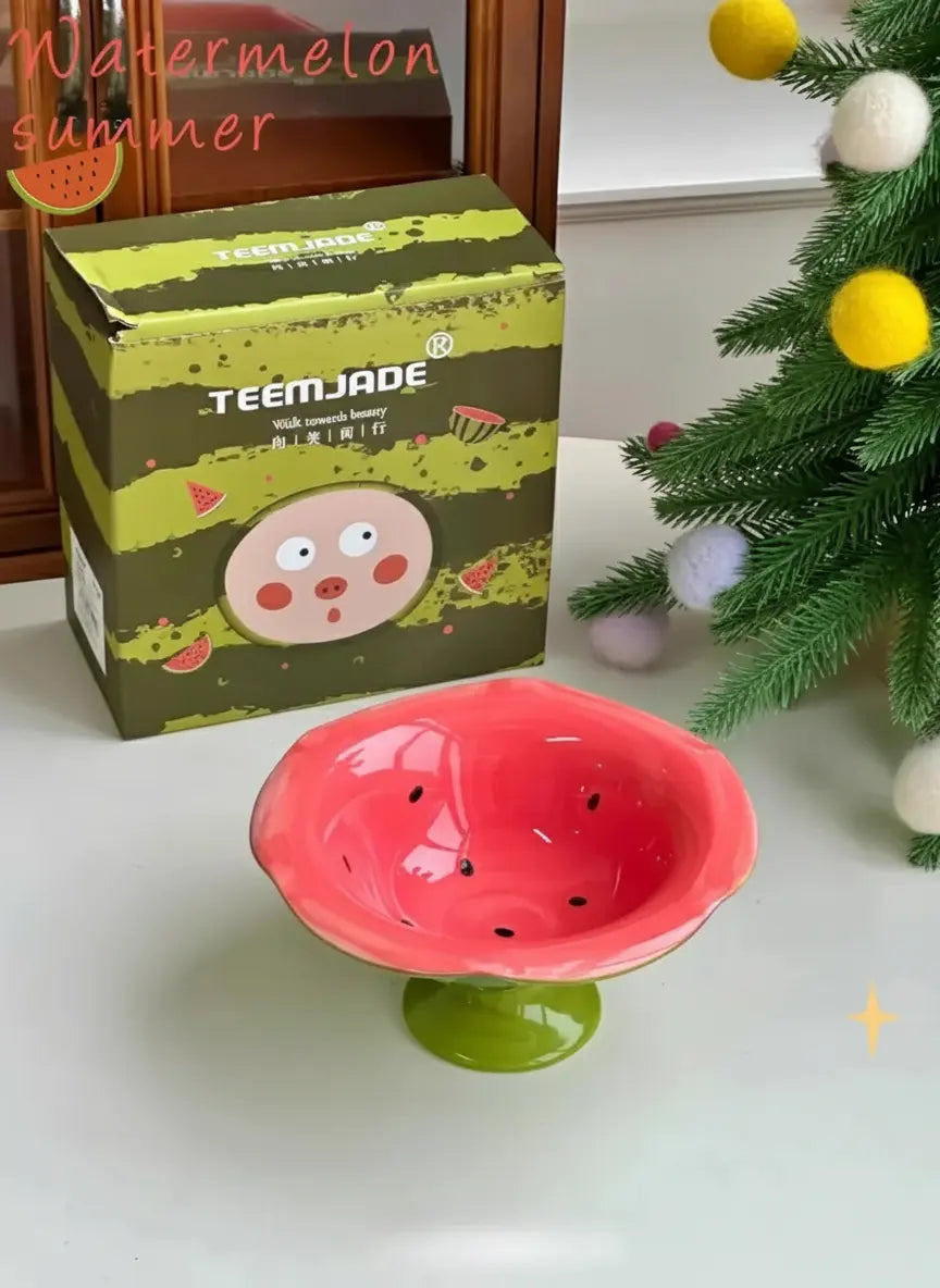 Wassermelonen-Geschirr – Keramikunterglasur-Set