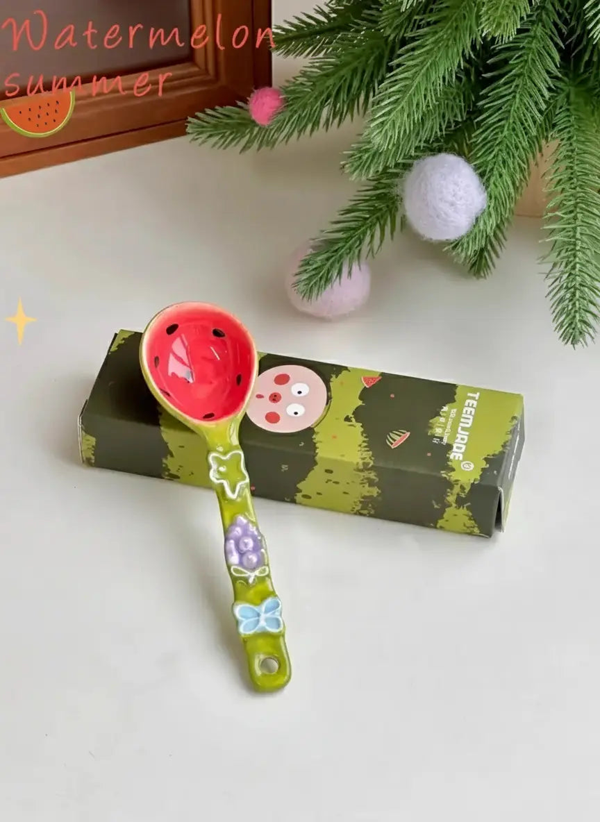 Wassermelonen-Geschirr – Keramikunterglasur-Set