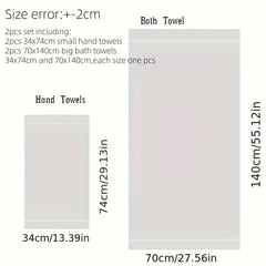 Schwarze Baumwolltücher – Luxuriös Jacquard – 34x74cm/70x140cm