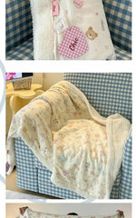 Weiche Winterdecke – Blumendesign Baumwoll-Mix – Tragbar 100x150cm