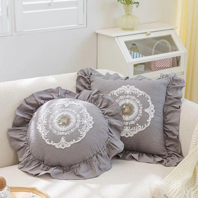 Weiches Kissenbezug – Monochromes Pflanzendesign – 45x45cm/50x50cm