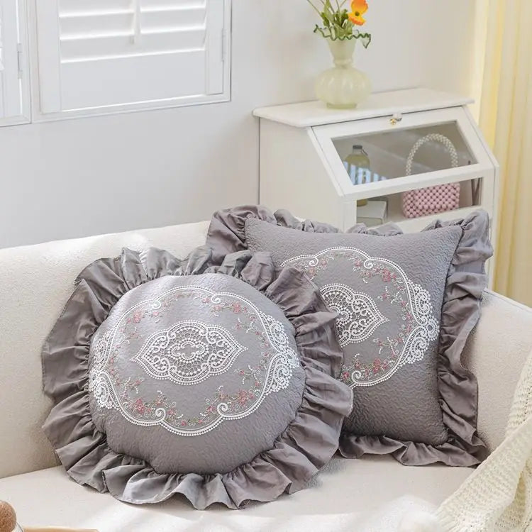 Weiches Kissenbezug – Monochromes Pflanzendesign – 45x45cm/50x50cm