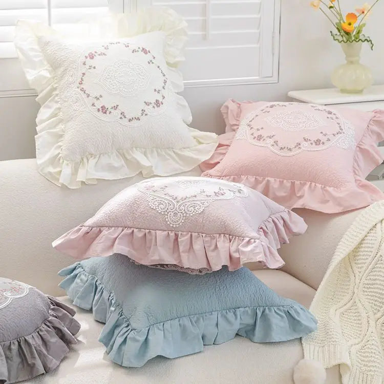 Weiches Kissenbezug – Monochromes Pflanzendesign – 45x45cm/50x50cm