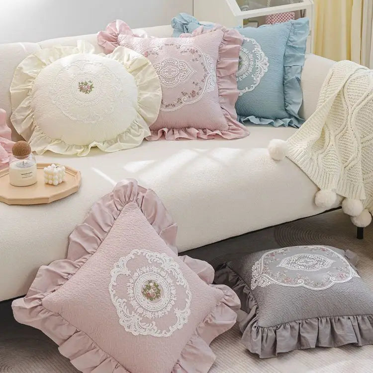 Weiches Kissenbezug – Monochromes Pflanzendesign – 45x45cm/50x50cm