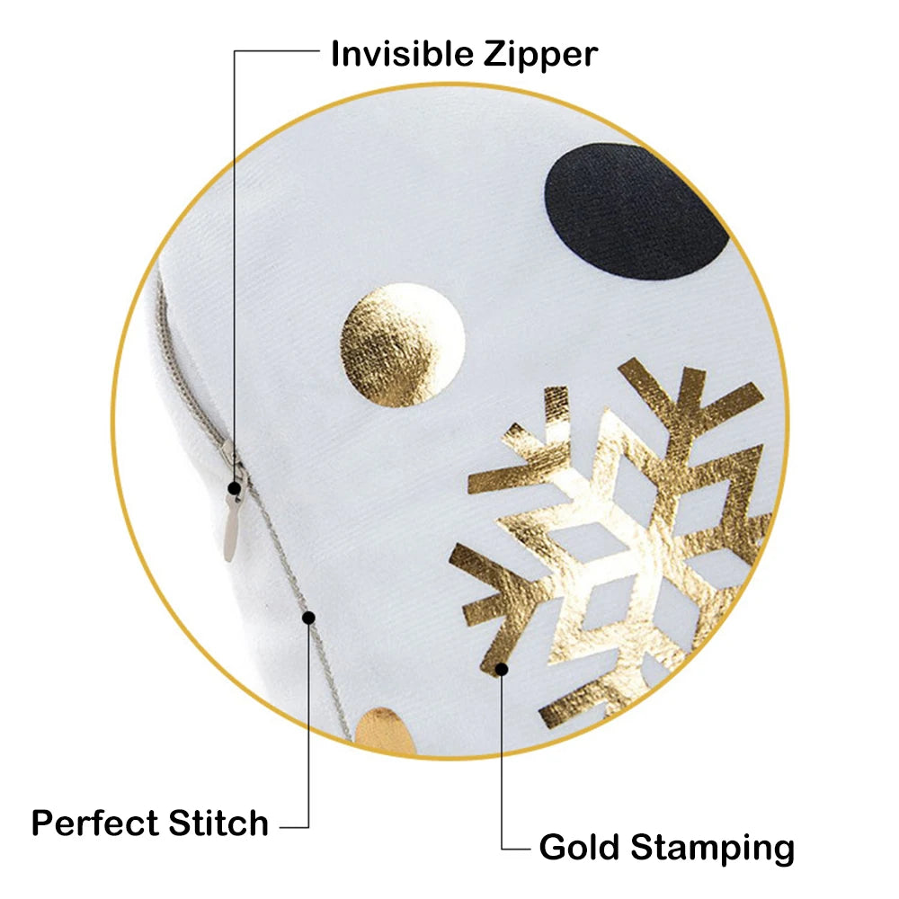 Weihnachtliche Kissenbezüge – Leinen/Baumwolle – 45x45cm Set