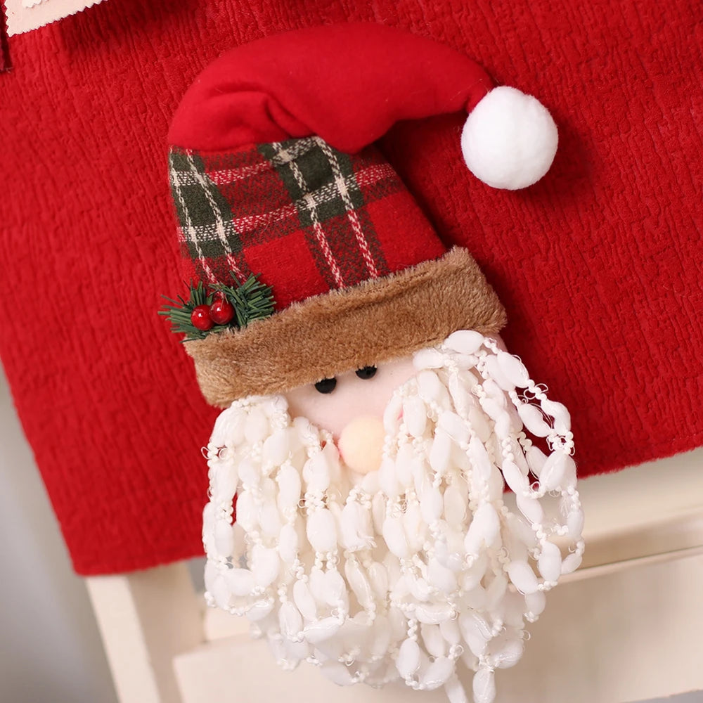 Weihnachtlicher Stuhlbezug – 3D Polyester – 52x46 cm