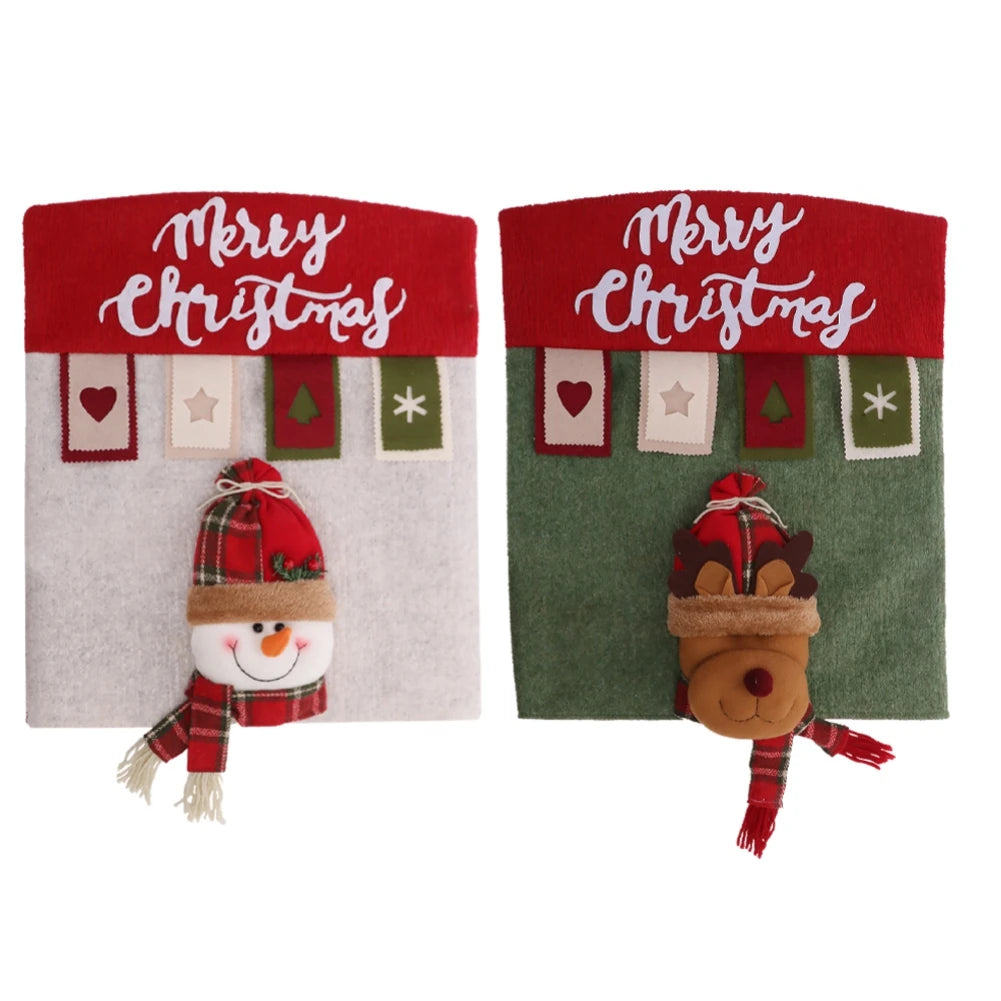 Weihnachtlicher Stuhlbezug – 3D Polyester – 52x46 cm