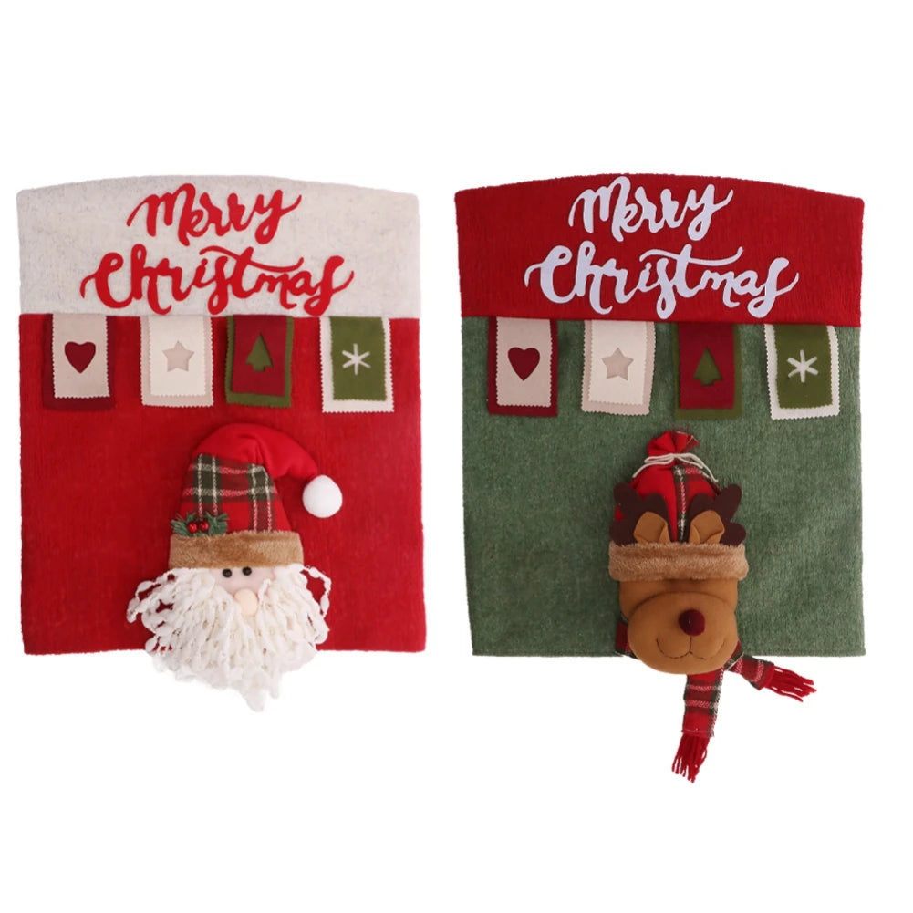 Weihnachtlicher Stuhlbezug – 3D Polyester – 52x46 cm