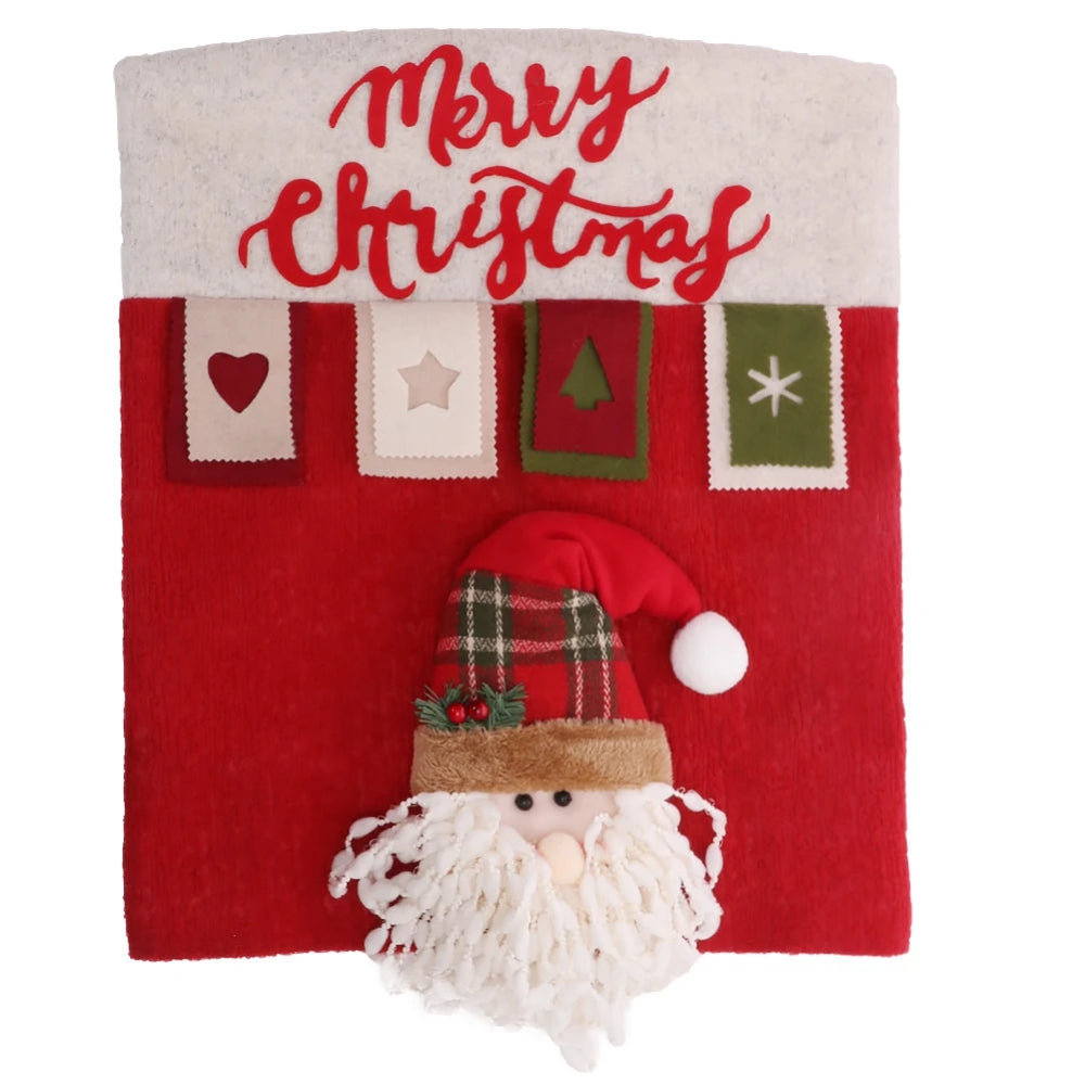 Weihnachtlicher Stuhlbezug – 3D Polyester – 52x46 cm