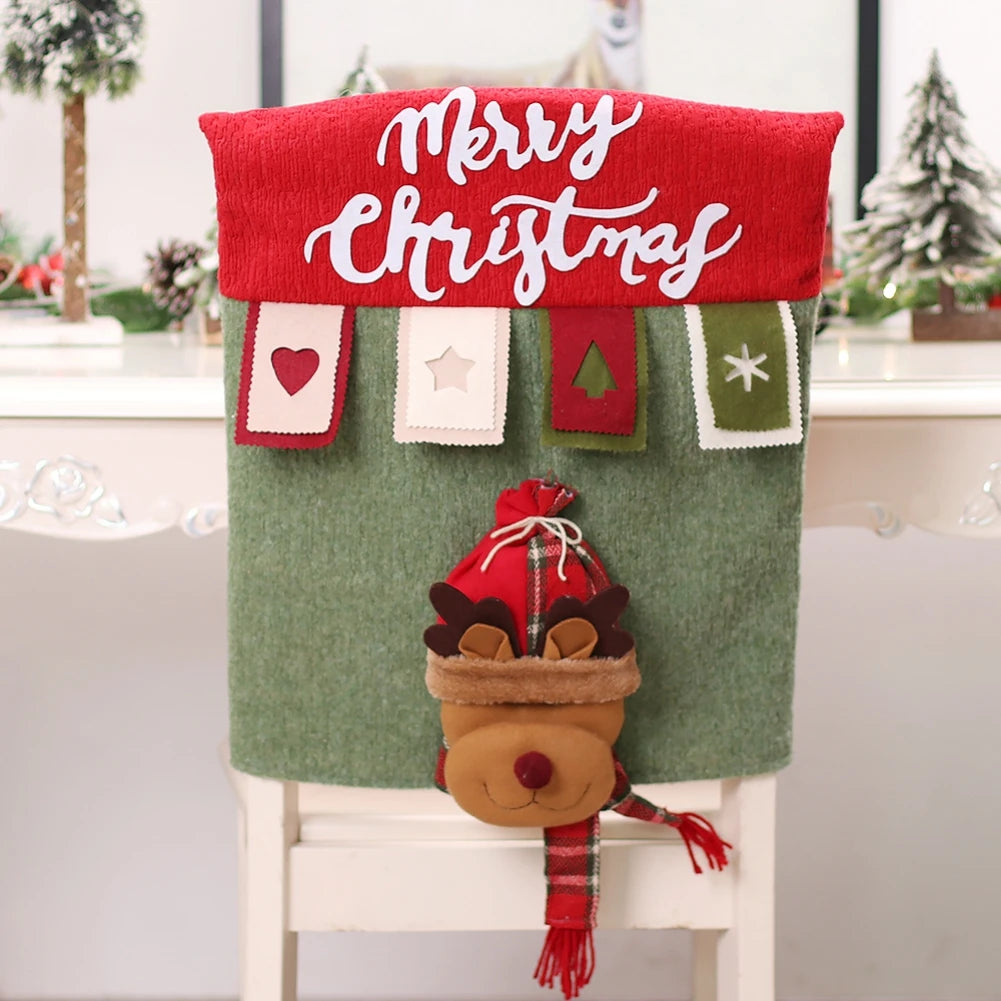 Weihnachtlicher Stuhlbezug – 3D Polyester – 52x46 cm